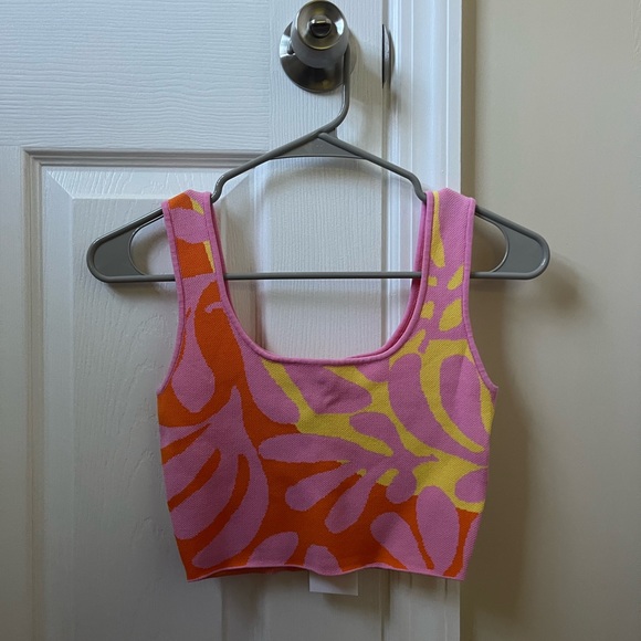 NWT Kimberly Solid and Striped crop top size XS - Picture 6 of 7